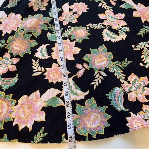 Who What Wear Linen Blend Floral Belted Dress Small - Picture 12 of 13